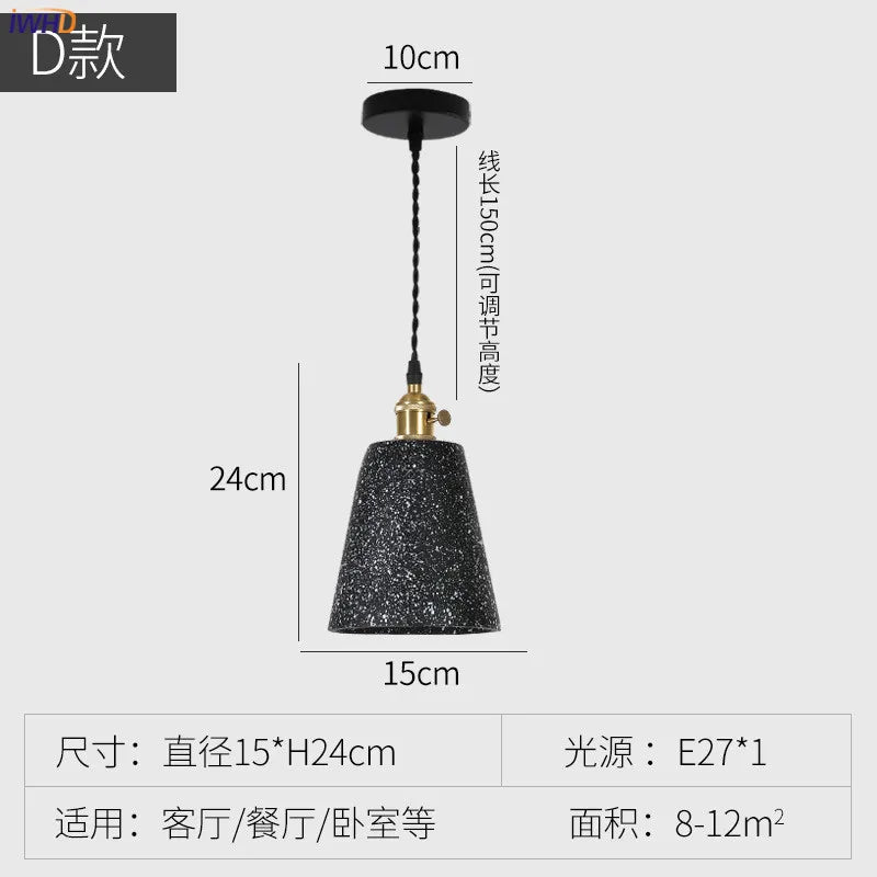 DecorBites™ Cement Pendant Lamp: Nordic Modern Loft Style Industrial Lighting
