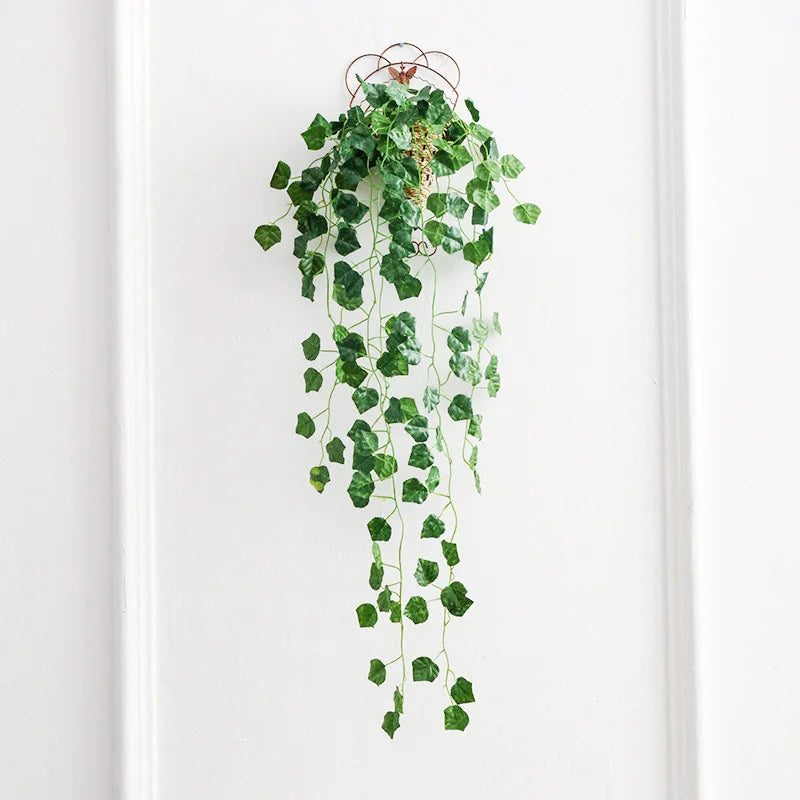 DecorBites™ Ivy Bar: Wholesale Green Flower Hanging Basket for Home Decor