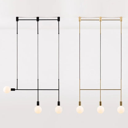 DecorBites™ Black Rose Gold Long Tube Chandelier | Nordic Design for Cafe, Bar & Restaurant