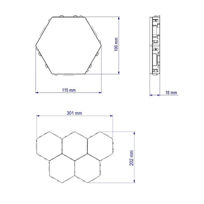 DecorBites™ Honeycomb Modular Quantum Sconces LED Panel Lights