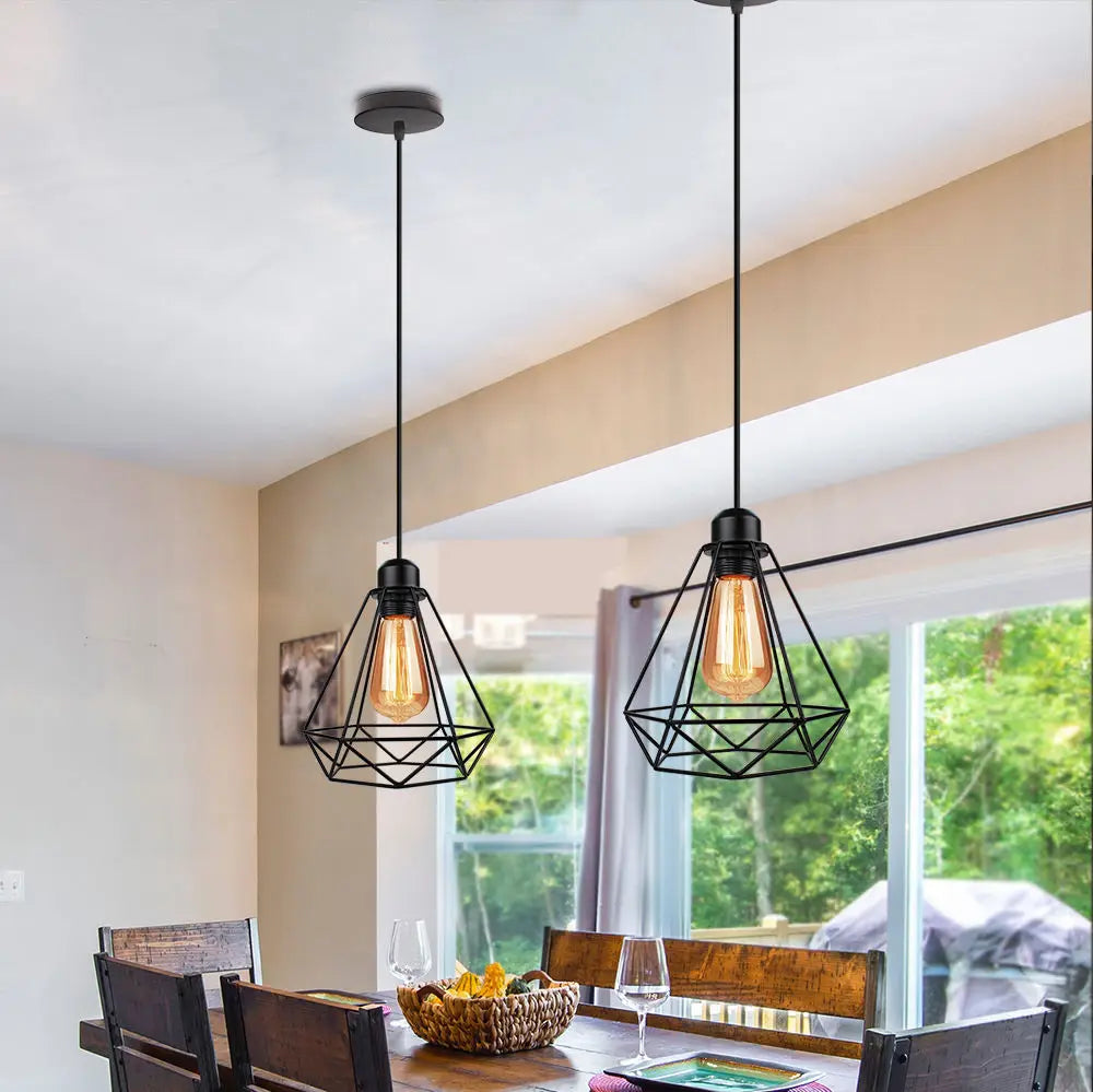 Decorbites™ Industrielles Vintage-Eisenkäfig-Pendant-Licht für Heimküche Wohnzimmer-Dekoration