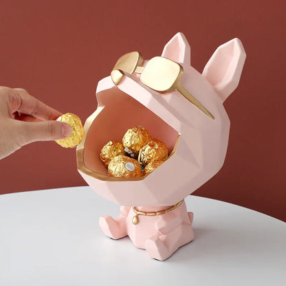 DecorBites™ Big Mouth Dog Resin Sculpture Figurine Home Decor Ornamental Storage Box