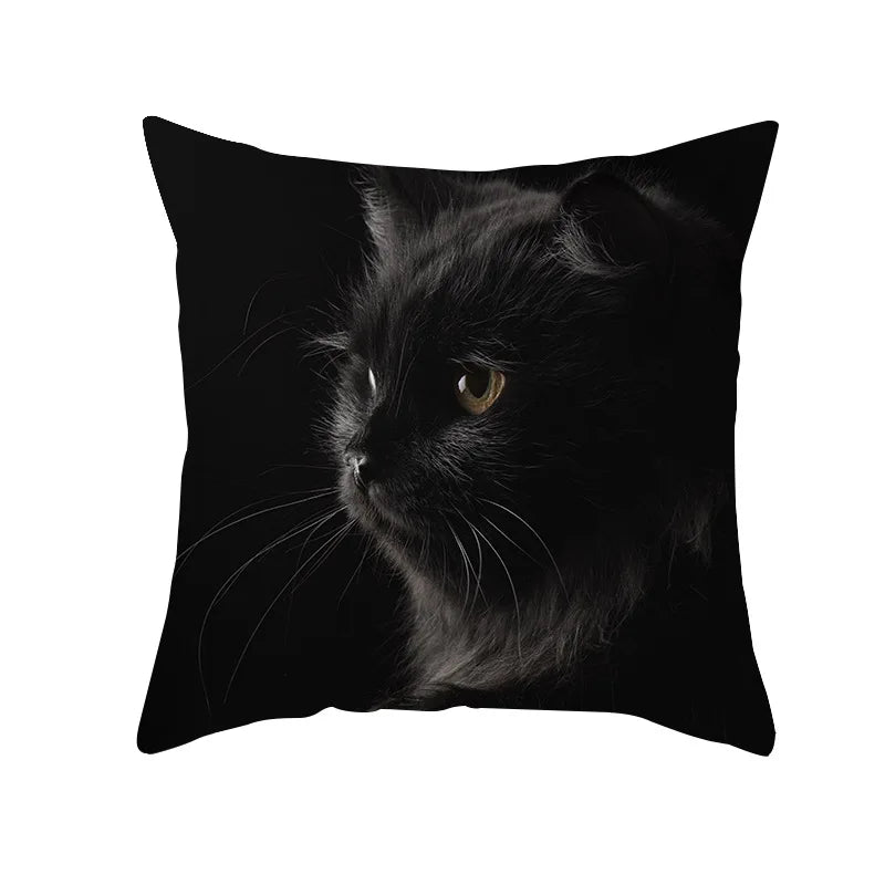 DecorBites™ Black Cat Pillowcases - Cute Kitty Animal Lover Cushion Cover