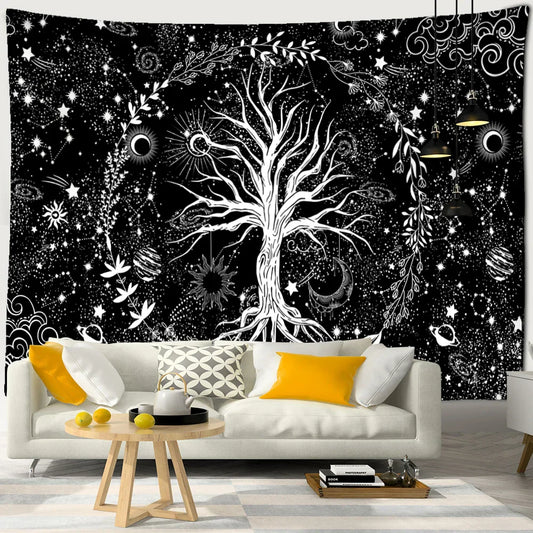 Tree Of Life Tapestry Wall Hanging Nature Landscape Aesthetic Room Decor by Decobites