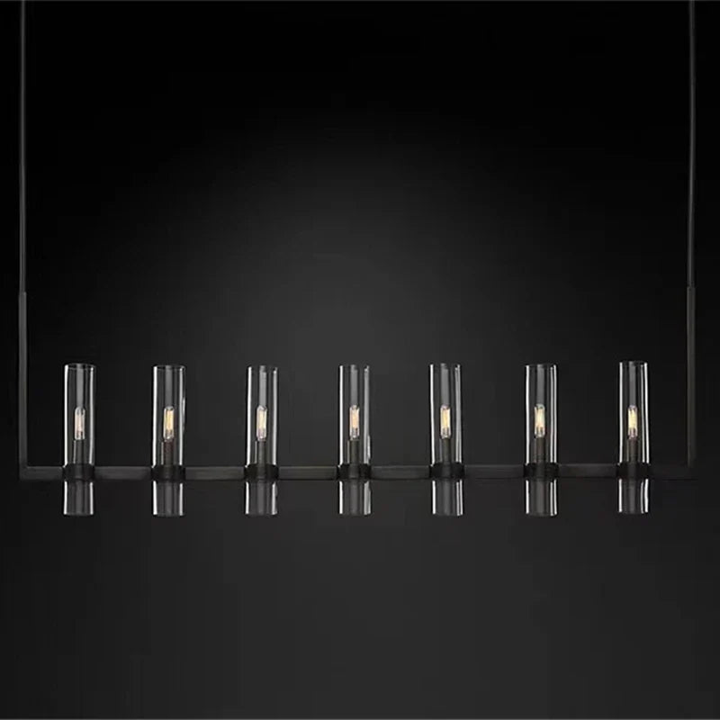 DecorBites™ Glass Chandelier Pendant Lamp with E14 LED, Chrome Finish, Retro Design