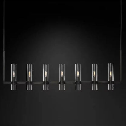 DecorBites™ Glass Chandelier Pendant Lamp with E14 LED, Chrome Finish, Retro Design