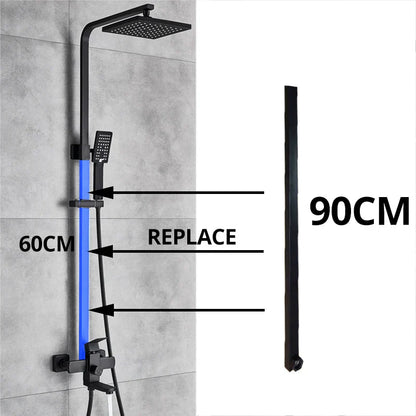 أنبوب تمديد أنبوبي بطول 90 سم من DecorBites™ لتمديد صنبور الدش