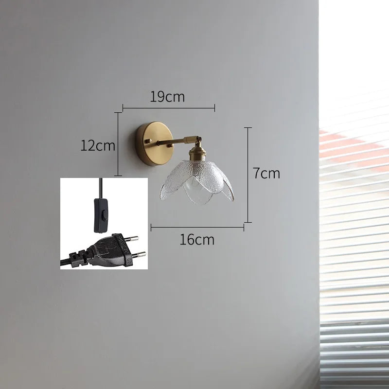 DecorBites™ Gray Glass LED Bathroom Mirror Sconce Wall Lamp Lighting