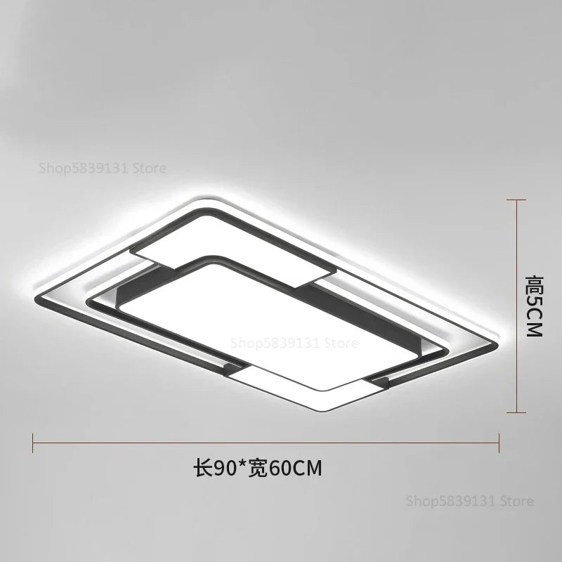 ديكوربايتس™ مصباح سقف LED هندسي: إضاءة نوردية عصرية فاخرة لديكور غرفة المعيشة