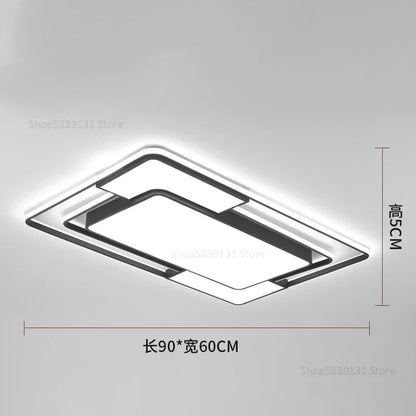 ديكوربايتس™ مصباح سقف LED هندسي: إضاءة نوردية عصرية فاخرة لديكور غرفة المعيشة