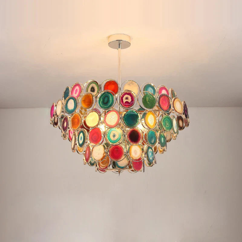 DecorBites™ Agate Designer LED Chandelier for Foyer & Dining Room