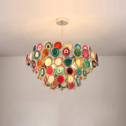 DecorBites™ Agate Designer LED Chandelier for Foyer & Dining Room
