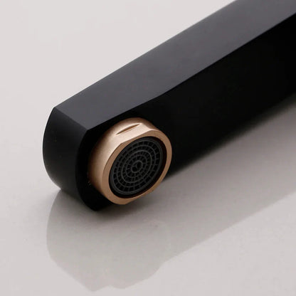 صنبور حمام DecorBites™ باللون الأسود الذهبي: صنبور خلاط حوض فاخر - نحاس وألومنيوم