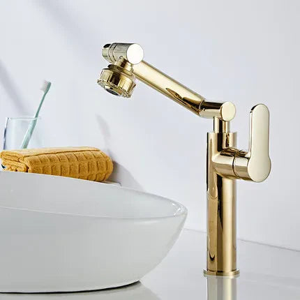 Decorbites™ Gold- und Schwarzes Badezimmer-Wasserhahn mit Heiß-Kalt-Wasser-Mischer – Deckenmontiert