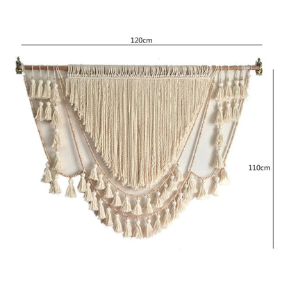 Decobites Macrame Wall Hanging Tapestry Hand-woven Tassel Geometric Boho Decor