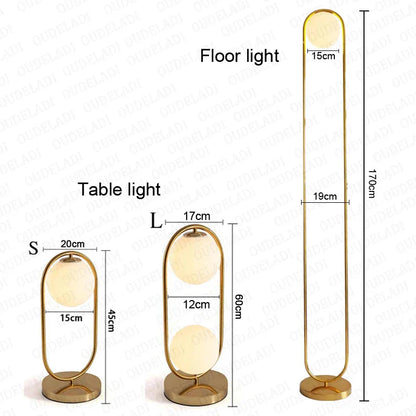 DecorBites™ Golden Body Glass LED Desk Lamp - Modern Nordic Art Deco Design