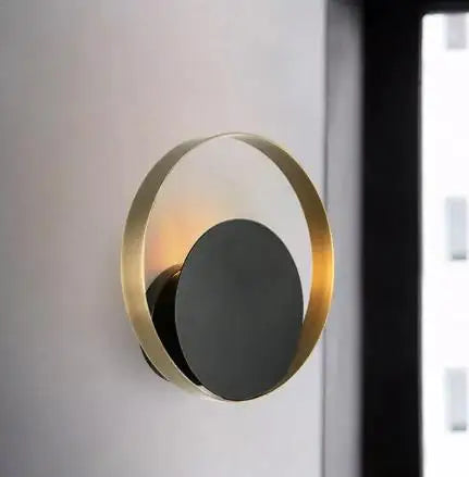 DecorBites™ Golden Ring Wall Sconce: Nordic Bedroom Lighting Fixture for Modern Living Room Decor