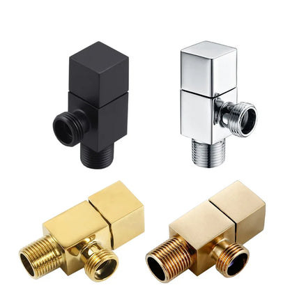 DecorBites™ Brass Black Angle Valve for Bathroom Water Control