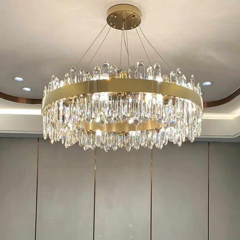 ثريا كريستالية من DecorBites™ بتصميم معلق لغرفة المعيشة الفاخرة، وغرفة النوم، وغرفة الطعام، والمطبخ، وديكور المنزل