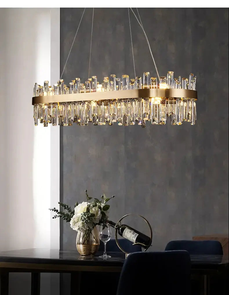 DecorBites™ Modern Crystal Chandelier Lighting for Dining Room