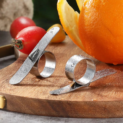 Decorbites™ Zitrus-Schäler: Edelstahl-Finger-Typ Orangenschäler Zitronenschäler Entferner Schneidwerkzeug Küchengerät