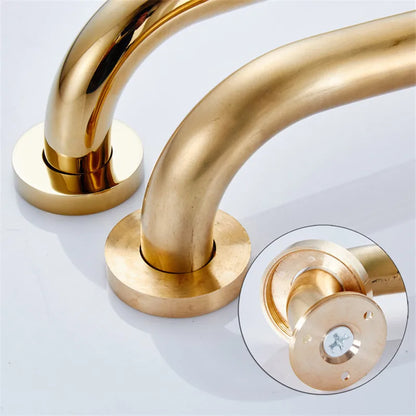 DecorBites™ Gold Brass Bathroom Safety Bar Handrail for Tub and Shower