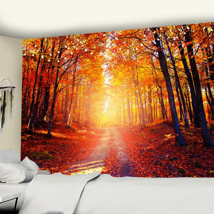 ديكورات منزلية ومفارش سرير من Decobites Sunlit Forest Tapestry لتزيين الحائط