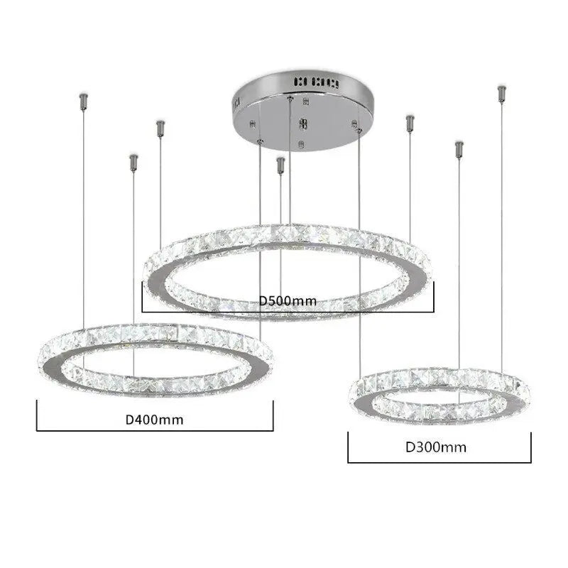 Lámparas de araña LED de cristal DecorBites™: Lámpara colgante moderna para sala de estar.