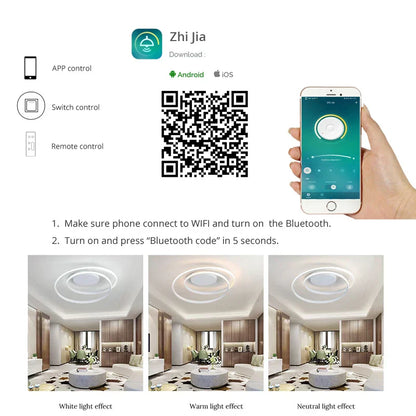 DecorBites™ LED Chandelier: Modern Surface Mounted Lights for Living Room, Bedroom, Study Room