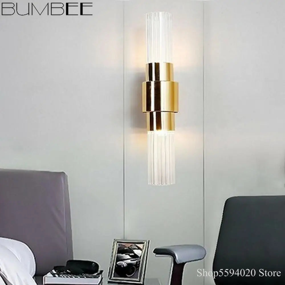 DecorBites™ Iron Glass Lamps: Modern Nordic Wall Sconce Light Fixture for Living Room, Bedroom, Stairway