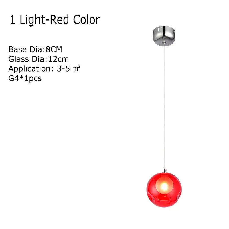 Decorbites™ Klar-Glas-Lüster mit bunten Wandlampen, LED-Hängeleuchte für Wohnzimmer und Kinderzimmer