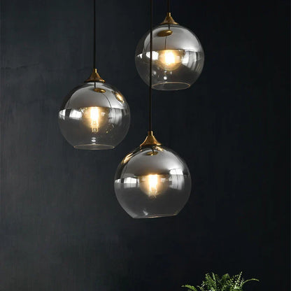 DecorBites™ Glass Ball Pendant Light - Modern Nordic LED Hanging Fixture for Dining and Kitchen