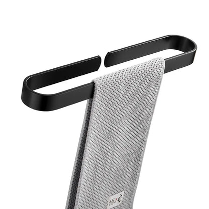 DecorBites™ Aluminum Towel Holder Matte Black Wall Mounted Towel Bar in Various Sizes