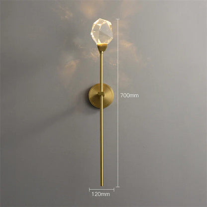 DecorBites™ Crystal Wall Lamp: Modern Light Luxury LED Fixture for Bedroom, Living Room & TV Background