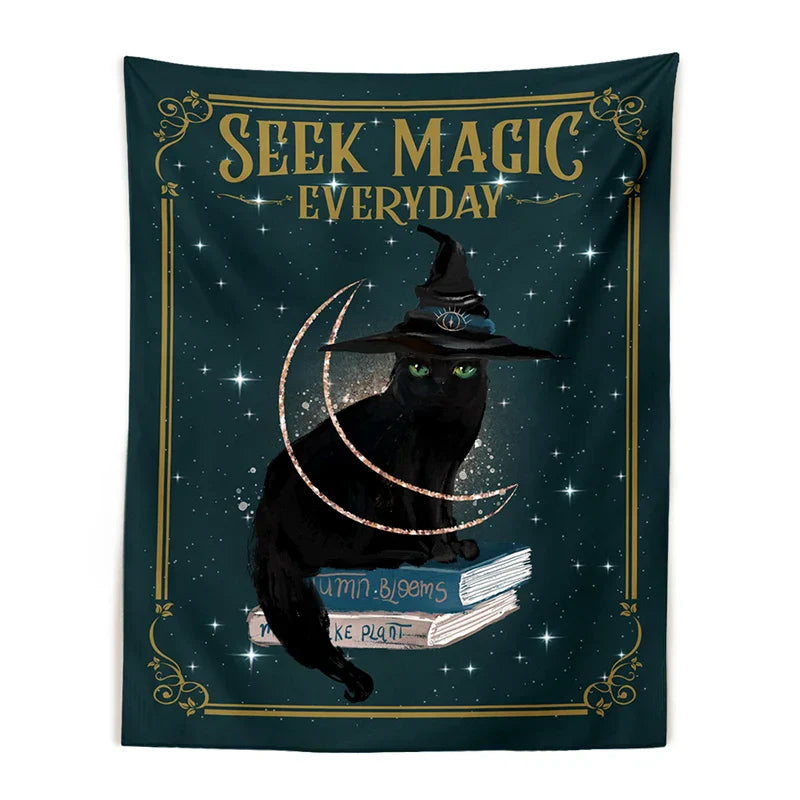 Decobites Magic Tarot Witch Art Tapestry Wall Hanging for Home Decor