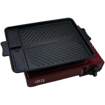 DecorBites™ Korean Grill Pan: Non-stick Smokeless BBQ Tray for Indoor/Outdoor Grilling