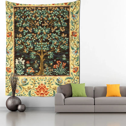 Decobites Psychedelic Bohemian Plant Tapestry Wall Hanging for Living Room Bedroom Decor