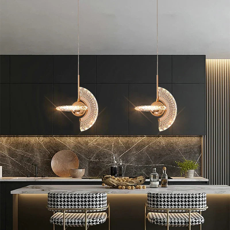 DecorBites™ Gold LED Pendant Light - Elegant Adjustable Chandelier for Indoor Home decor