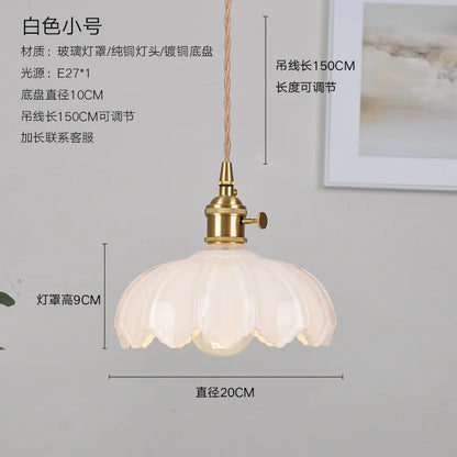 DecorBites™ Green Glass Hanging Lamp - Copper Nordic Modern Pendant Lights for Bedroom, Bar, Restaurant