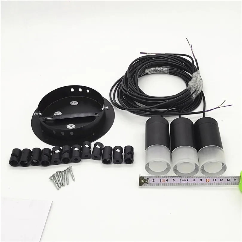 DecorBites™ Black Rope DIY Pendant Lamp Modern LED Ceiling Hanging Light Fixtures NordiLux Living Room