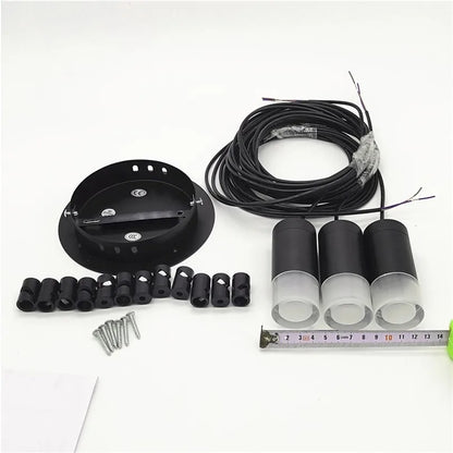 DecorBites™ Black Rope DIY Pendant Lamp Modern LED Ceiling Hanging Light Fixtures NordiLux Living Room