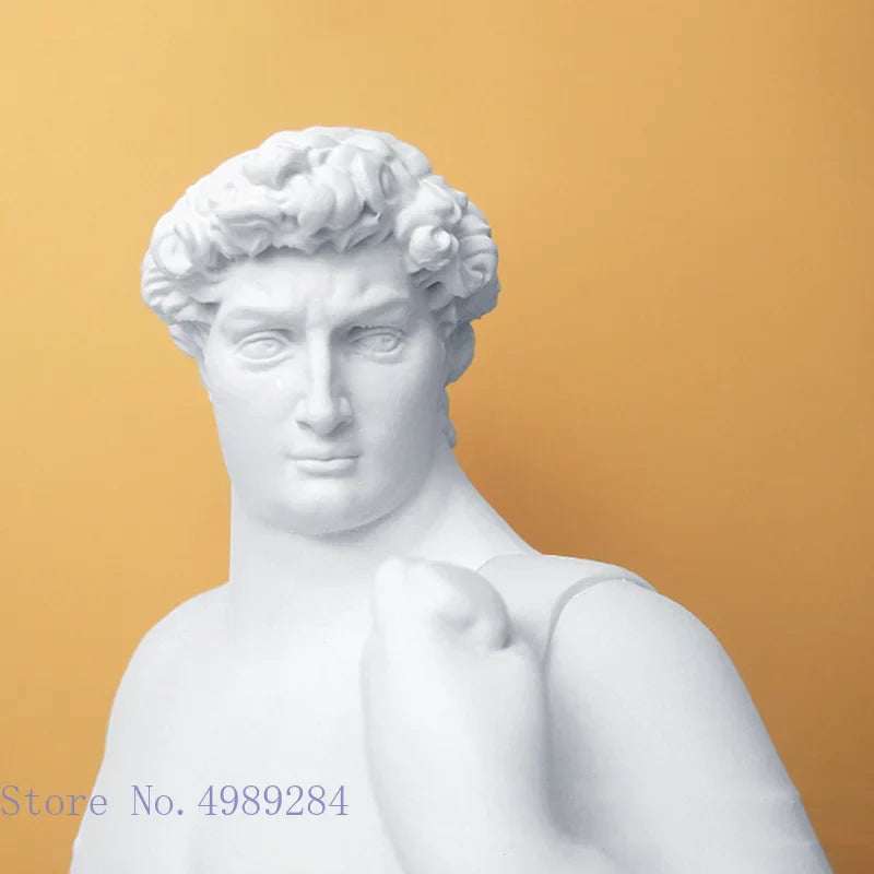 DecorBites™ David Obesity Resin Sculpture: Nude Male Figure Art Home Decor Ornament