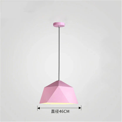DecorBites™ Iron Diamond Pendant Lights Modern Geometry Pendent Lighting for Living Room & Cafe