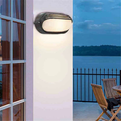 DecorBites™ Black Bulkhead Wall Lantern Exterior Wall Light - Security Sconce for Porch & Patio