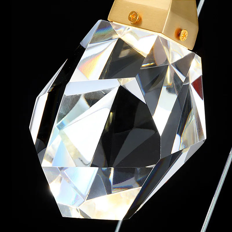 Lámpara de techo colgante de cristal dorado Decorbites™ para sala de estar y cocina estilo art déco LED