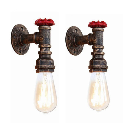 DecorBites™ Bronze Industrial Water Pipe Wall Lamp