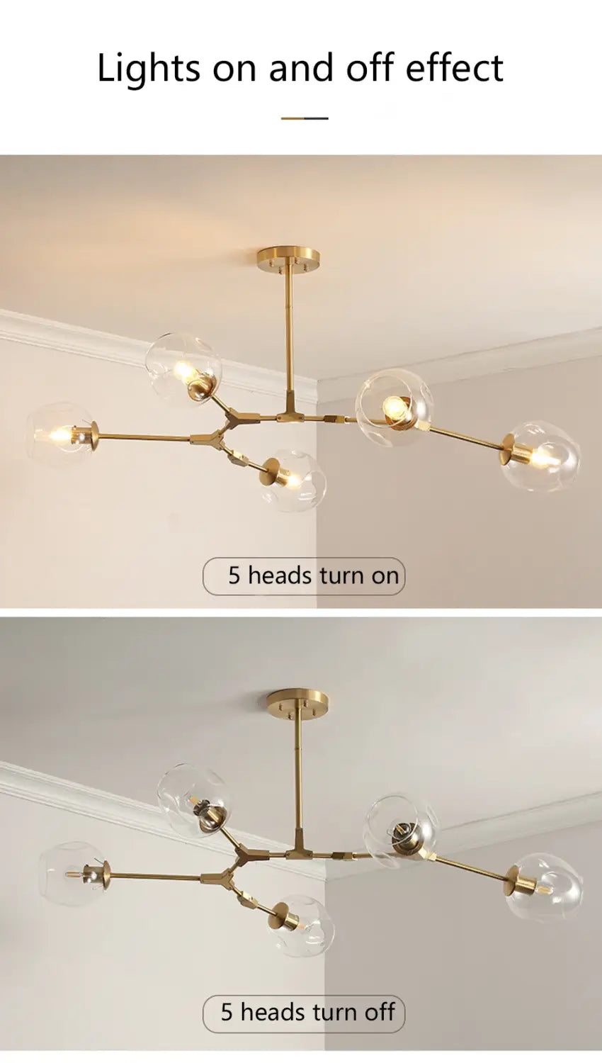 Stylish Nordic Chandelier for Living Room & Dining