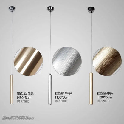 ديكوربايتس™ مصباح معلق من أنبوب الألومنيوم لغرفة الطعام والمطبخ وديكور المنزل