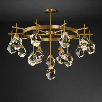 DecorBites™ Diamond Crystal Stone Lustre Chandelier for Dinning Room
