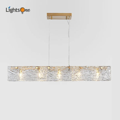 DecorBites™ Glass Chandelier: Modern Minimalist Luxury Lighting for Restaurant, Bar, and Home